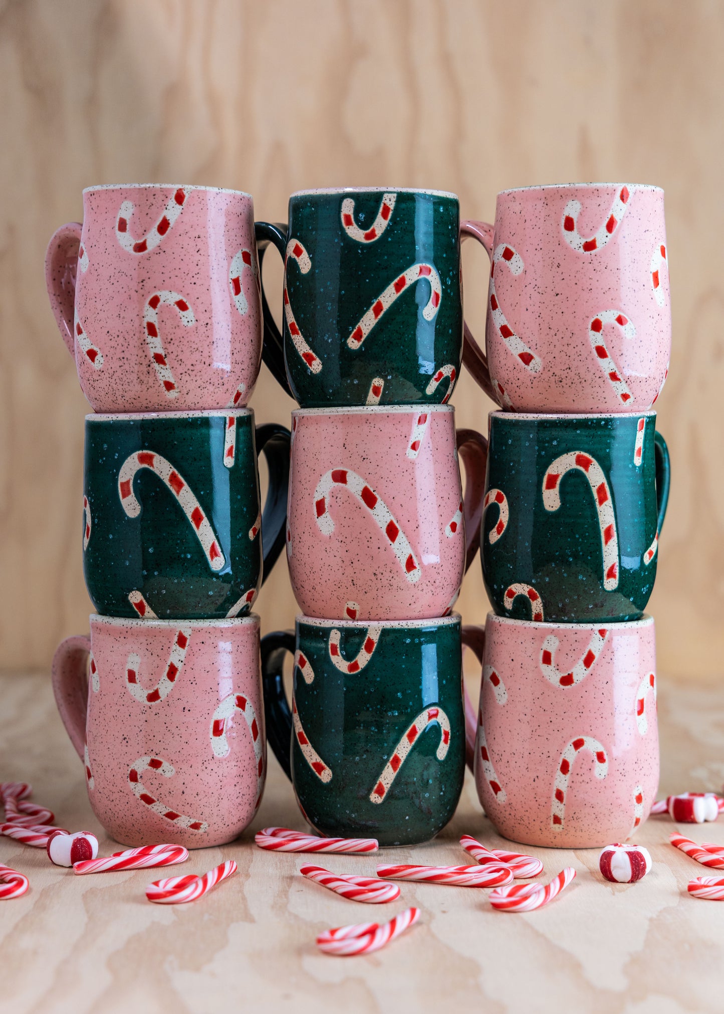 PRE-ORDER Candy Cane Mug-Pink