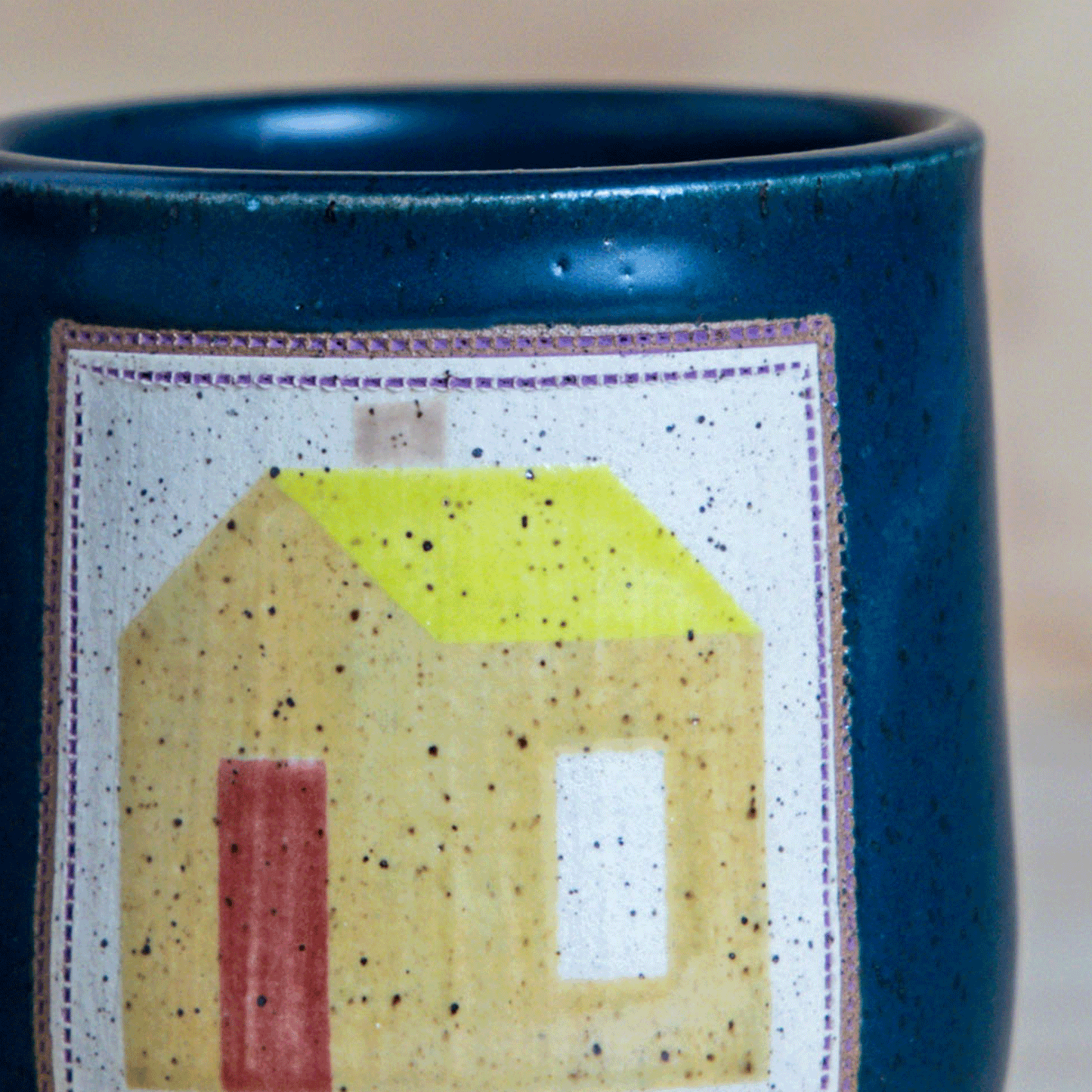 House Quilt Mug-Yellow