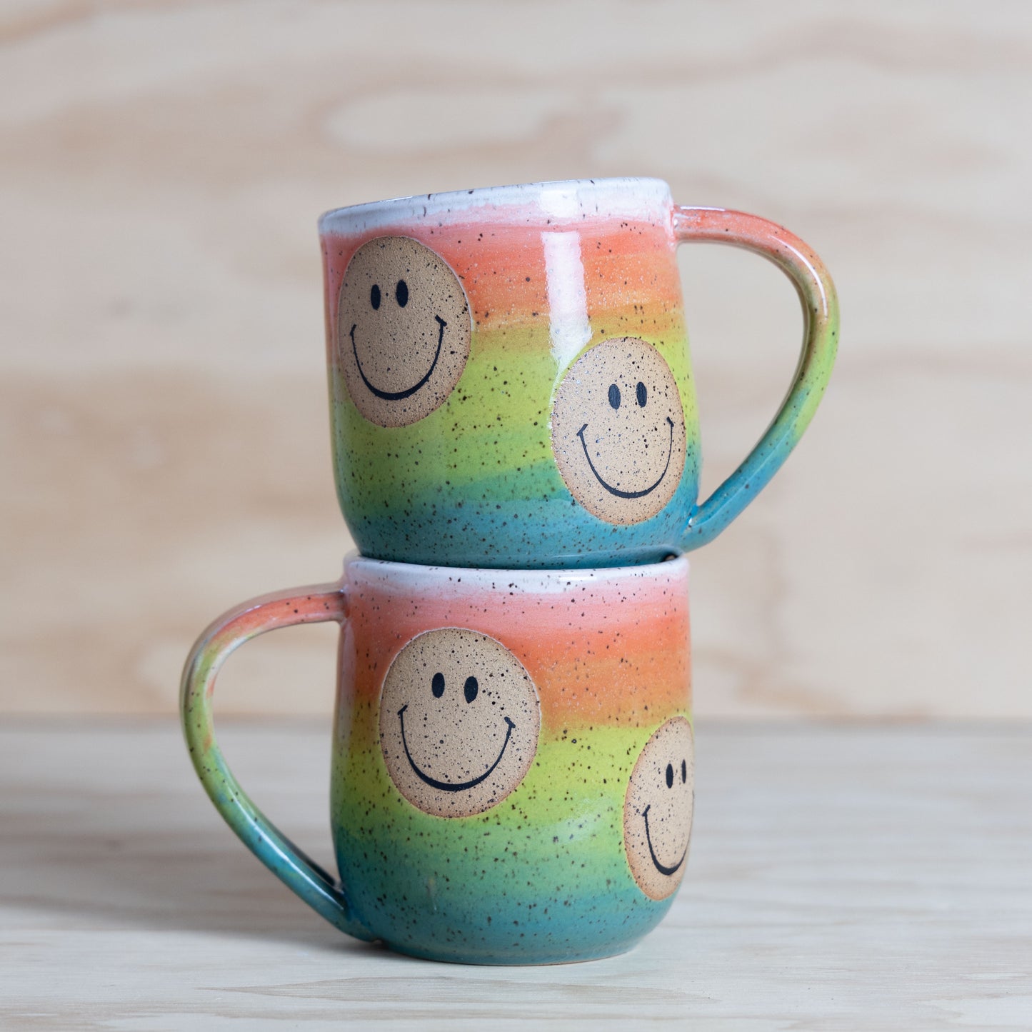 Gradient Rainbow Smiley Mug