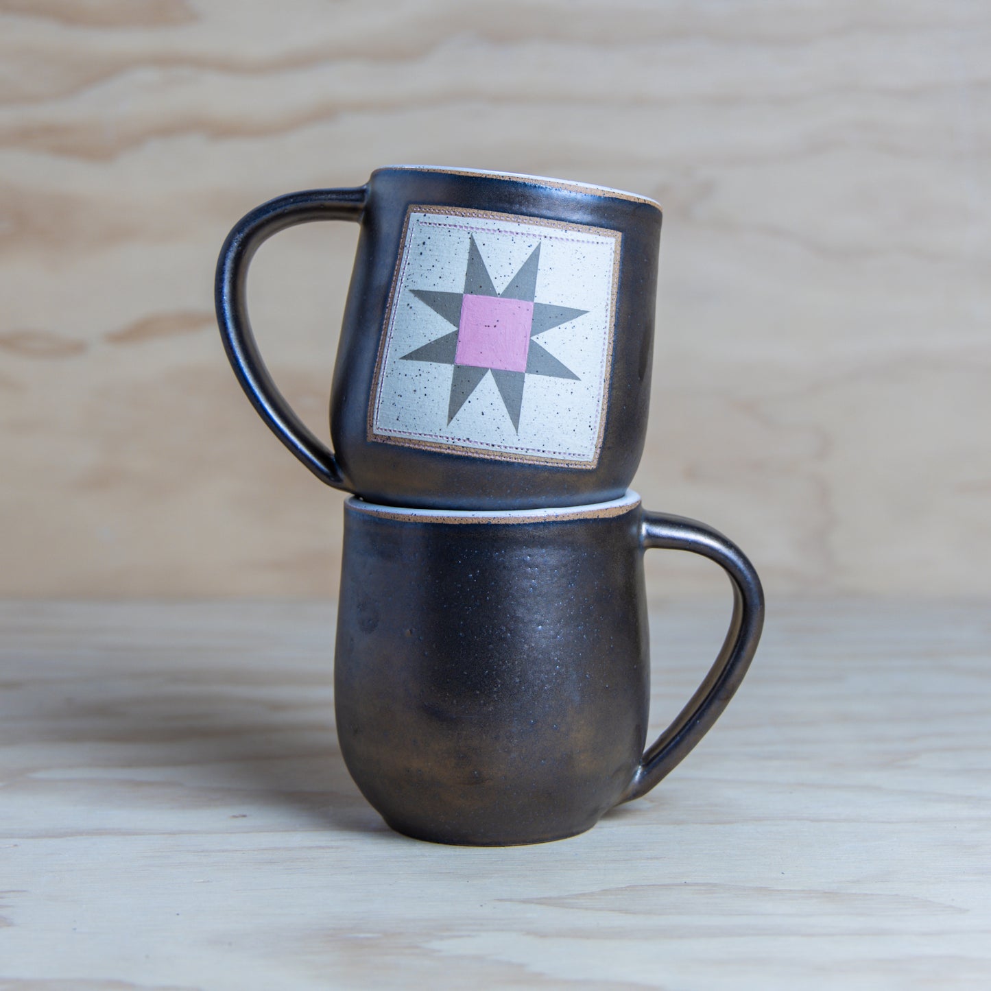 Bronze Sawtooth Star Quilt Mug