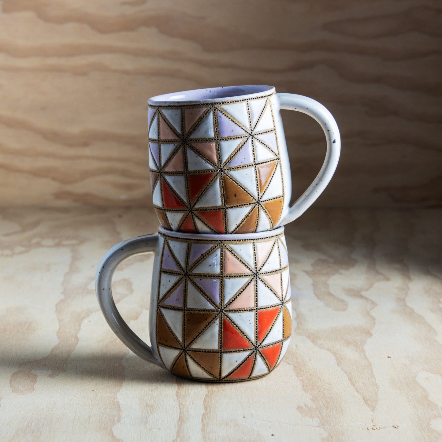 Pinwheel Quilt Mug-Purple