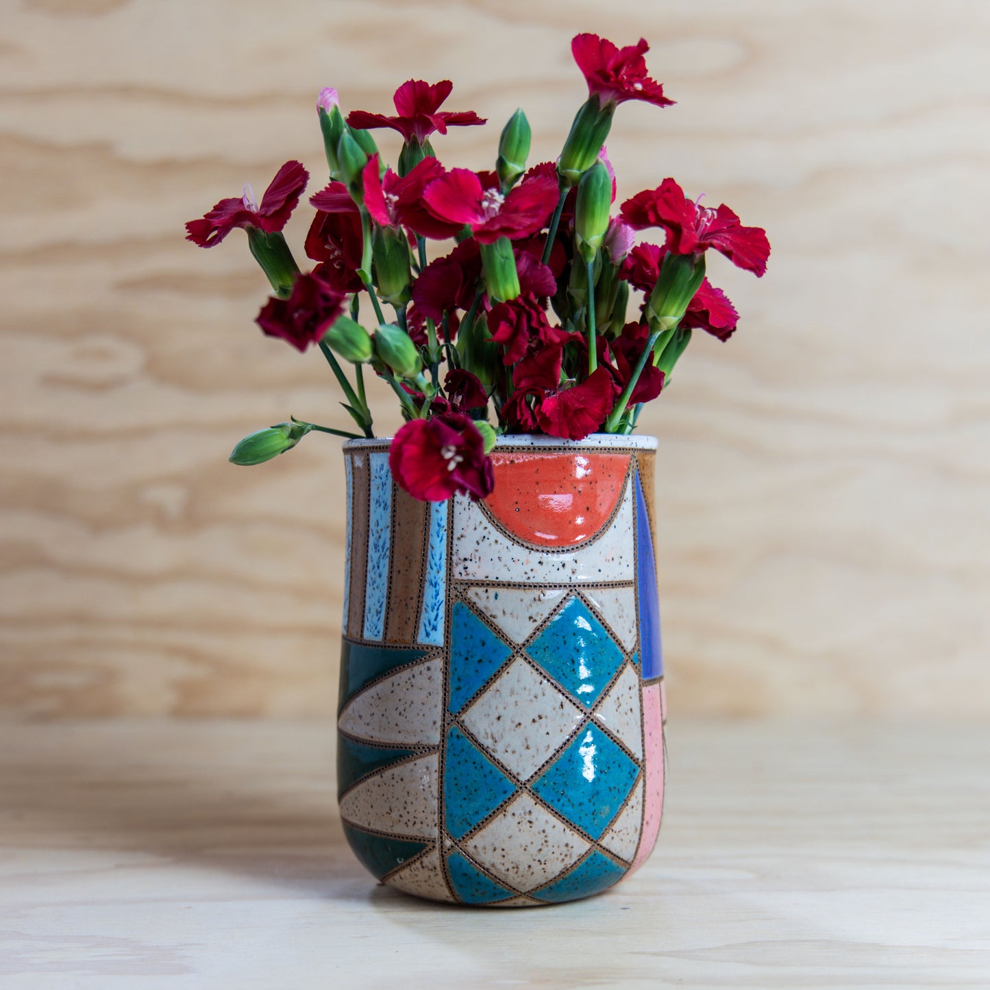 Improv Quilt Vase