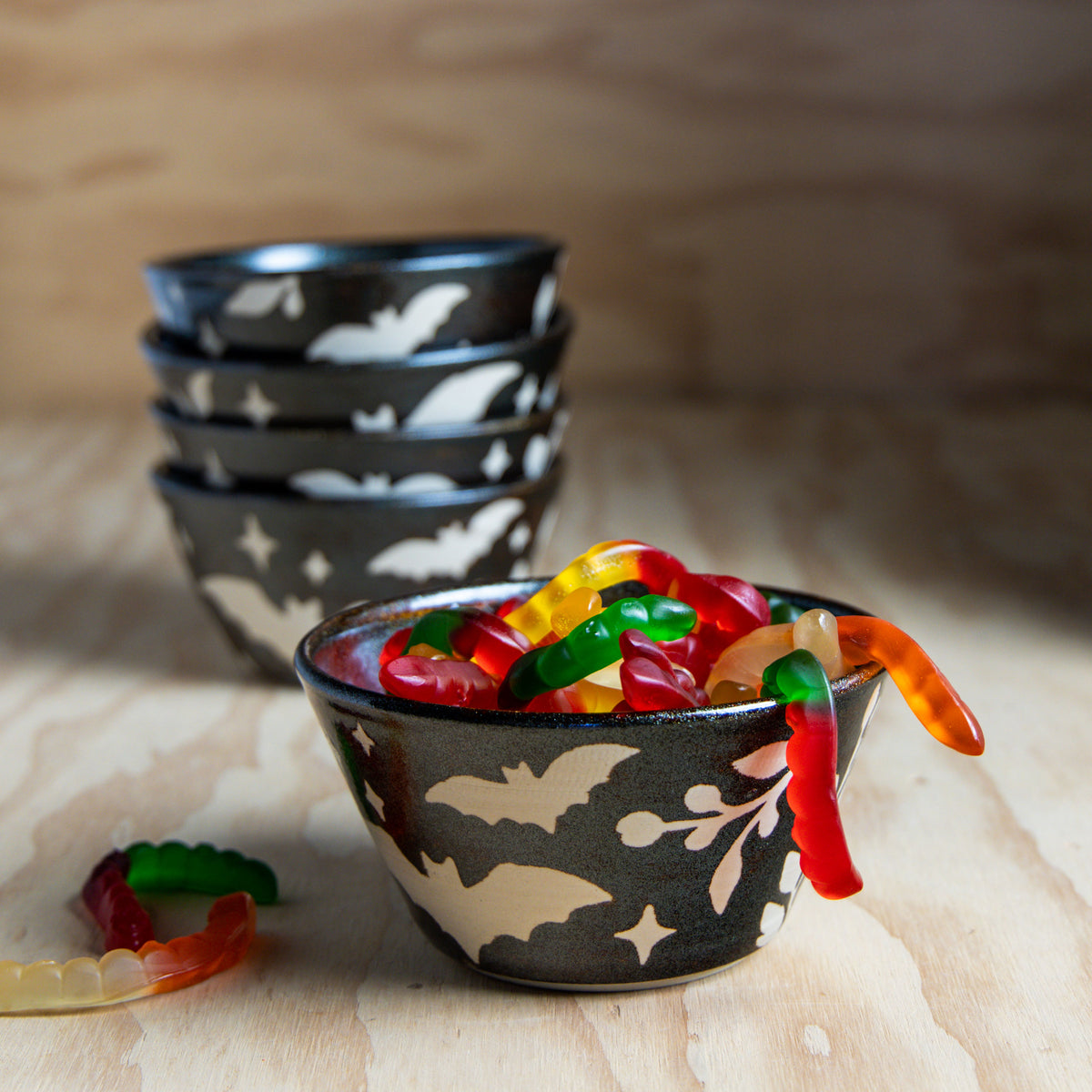 Moon and Bat Candy Bowl