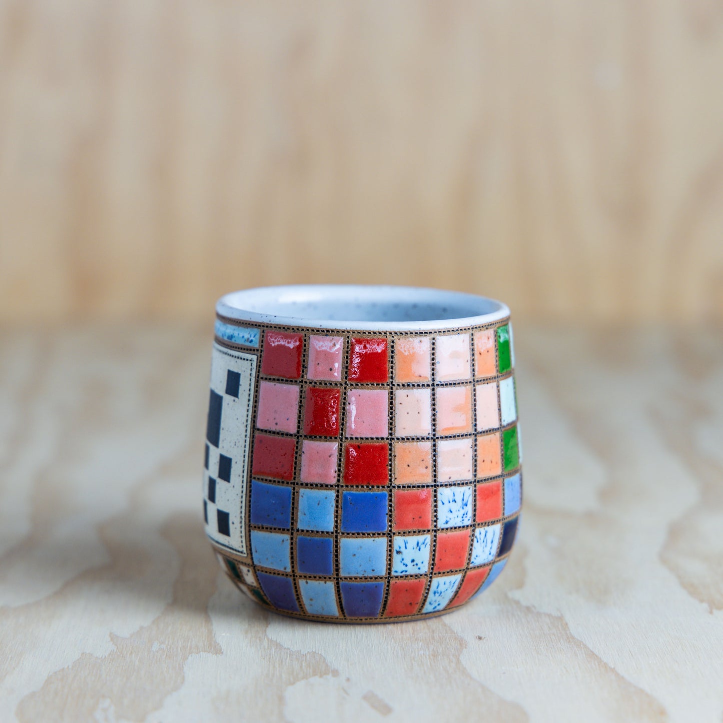9 Patch Domino Block Quilted Mug
