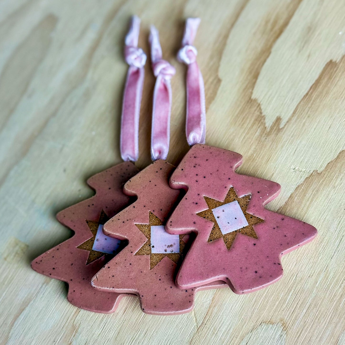 Pink Sawtooth Star Ornament