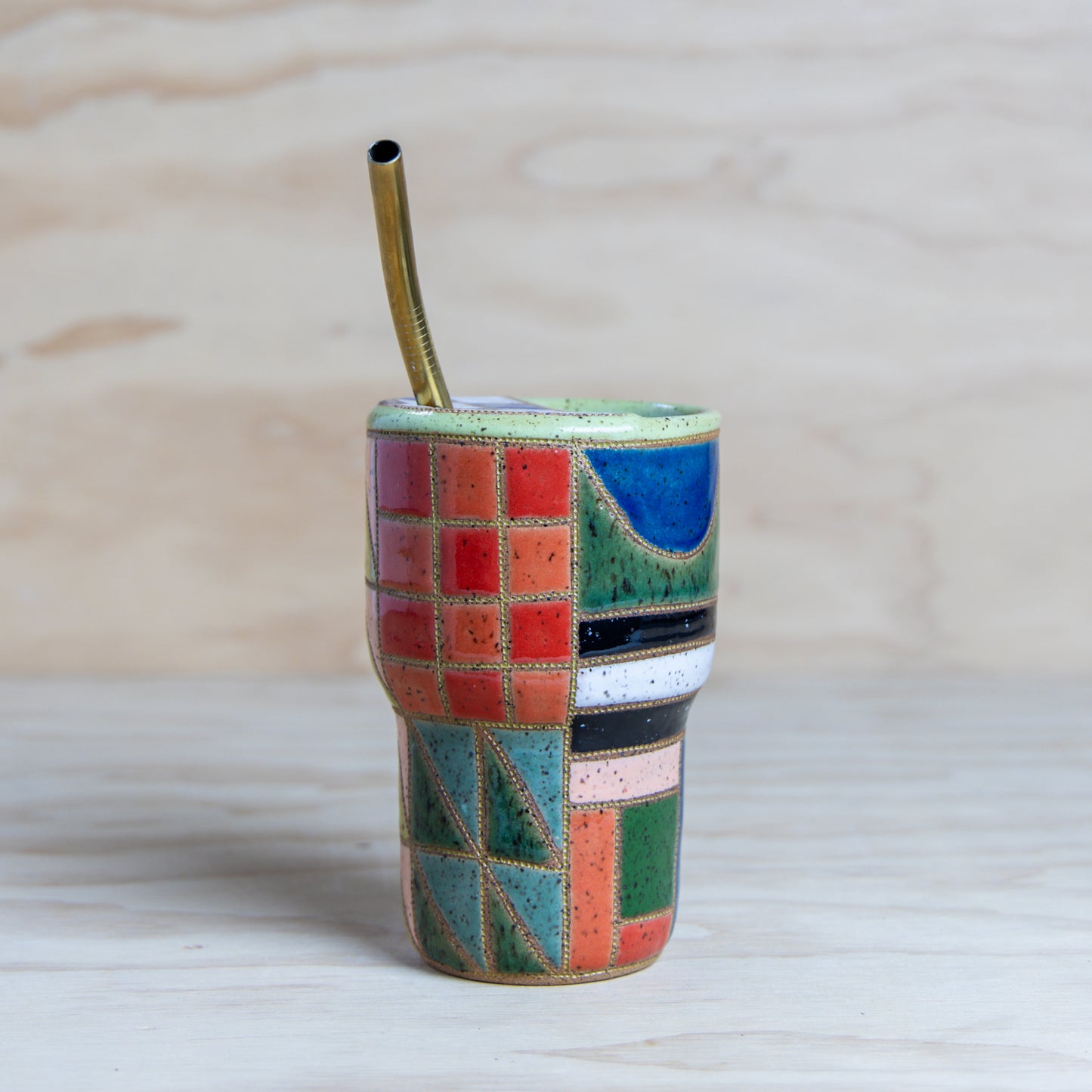 #20 Improv Quilt To-Go Mug