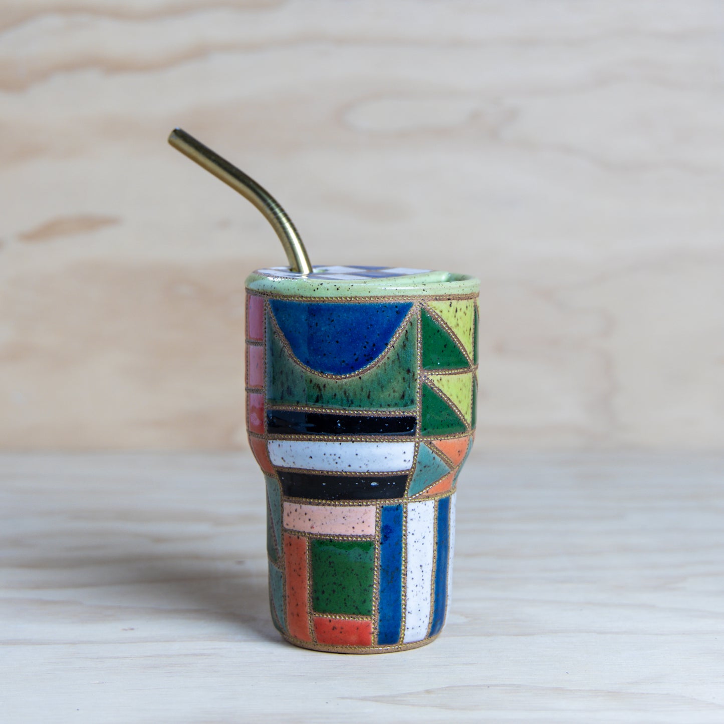 #20 Improv Quilt To-Go Mug