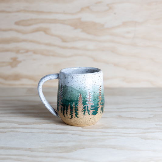 PRE-ORDER Teal Pine Tree Mug