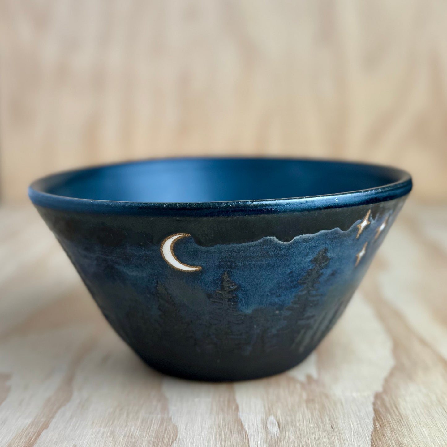 Midnight Pines Medium Serving Bowl