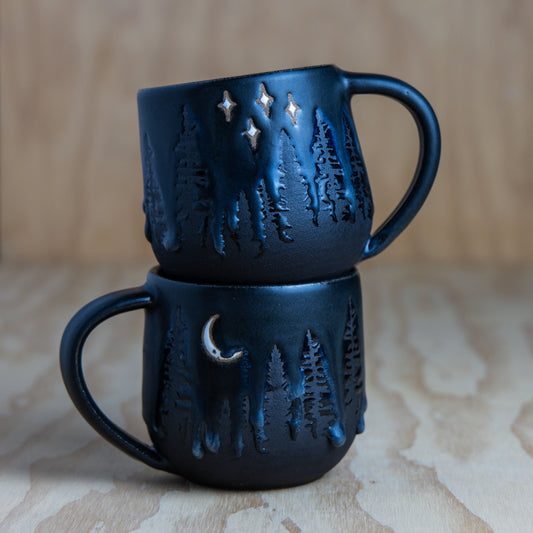 SPOOKY Midnight Pine Tree Mug-Imperfect
