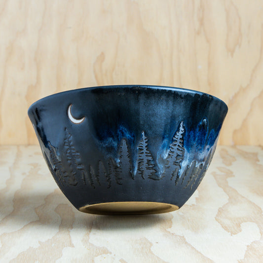 Midnight Pines Medium Serving Bowl