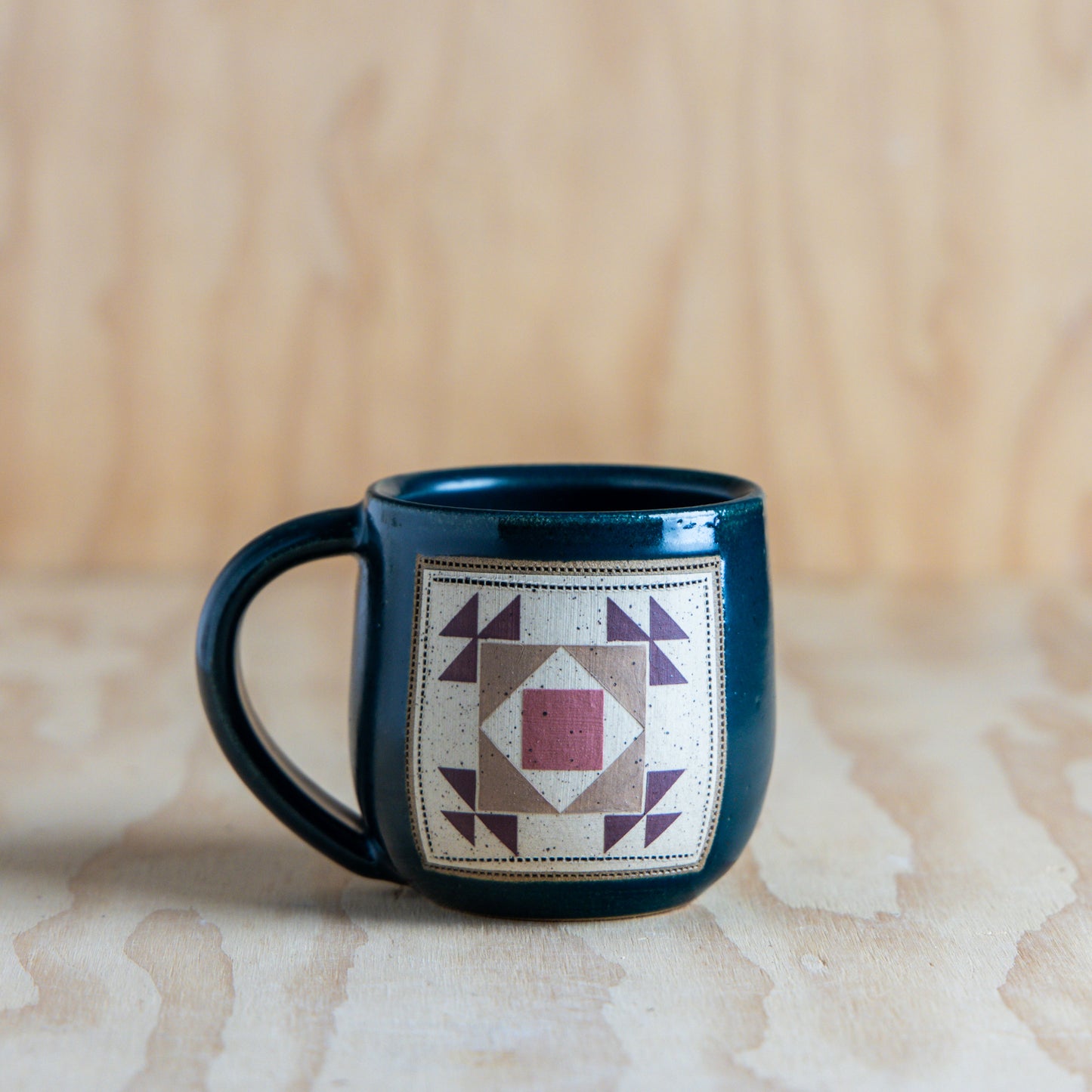 Double X Block Mug-Wine