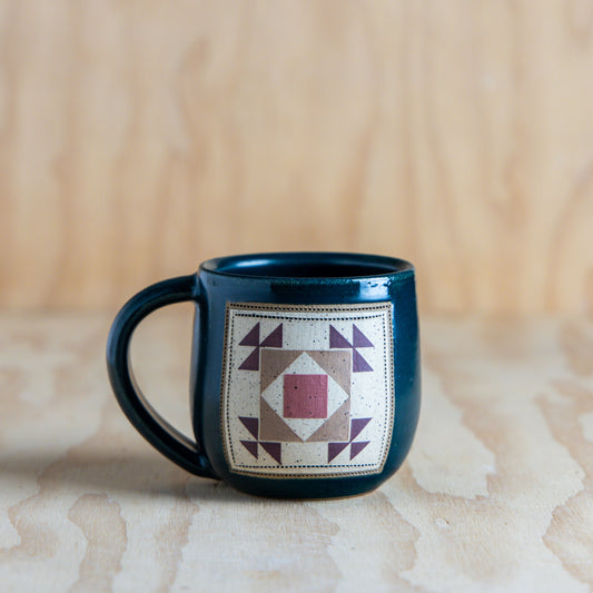 Double X Block Mug-Wine