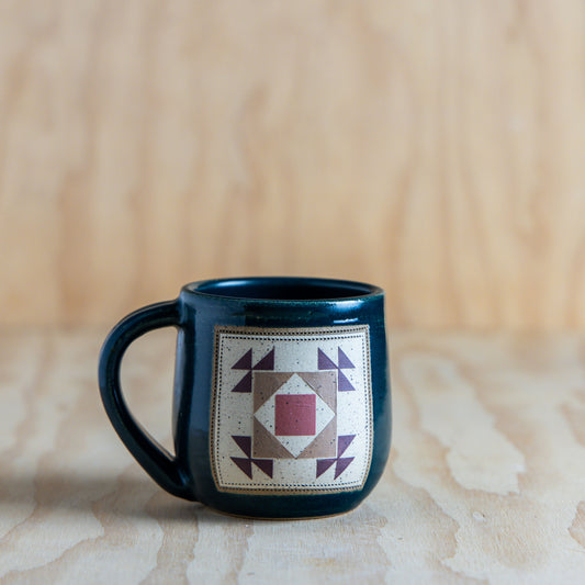 Imperfect Double X Block Mug-Wine