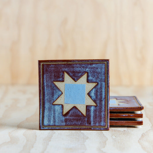 Sawtooth Coaster-Set of 2-Cozy Brown