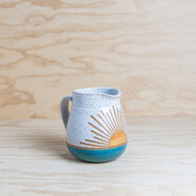Load image into Gallery viewer, Mid Size Ocean Sunset Ceramic Pitcher
