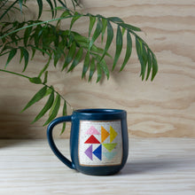 Load image into Gallery viewer, Imperfect *Glaze Imperfection* Rainbow Flying Geese Mug #2
