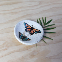 Load image into Gallery viewer, Orange/Teal Butterfly Jewelry Dish
