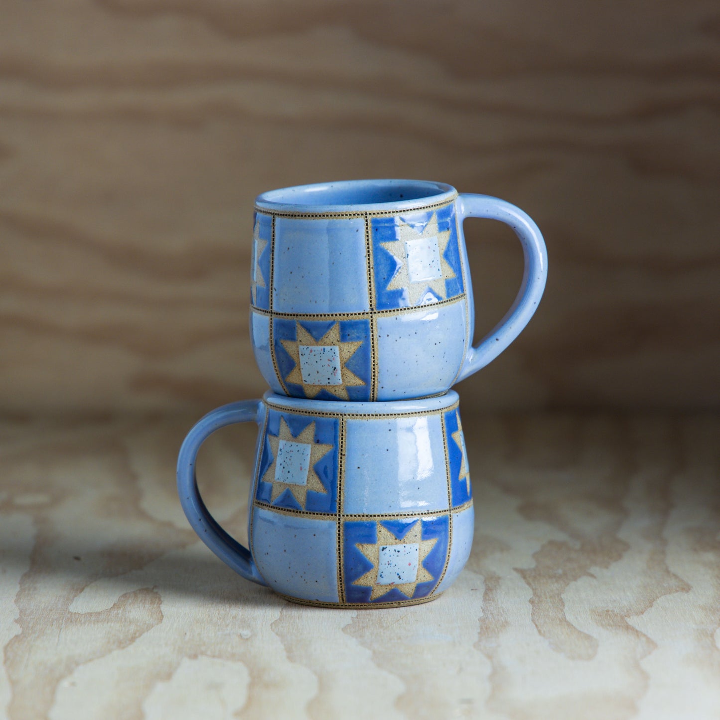 Sawtooth Patchwork Mug-Purple