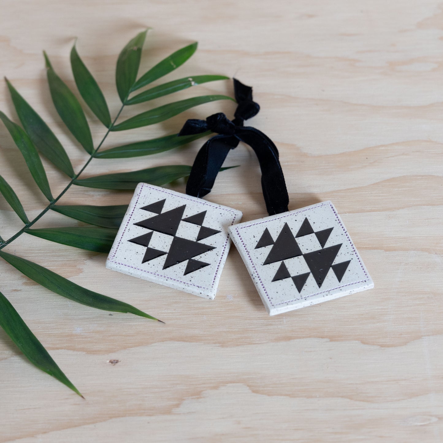 Black Fox and Geese Quilt Ornament