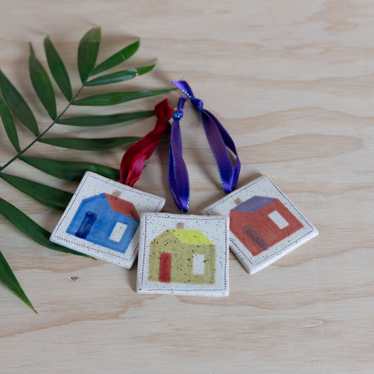 House Quilt Ornament
