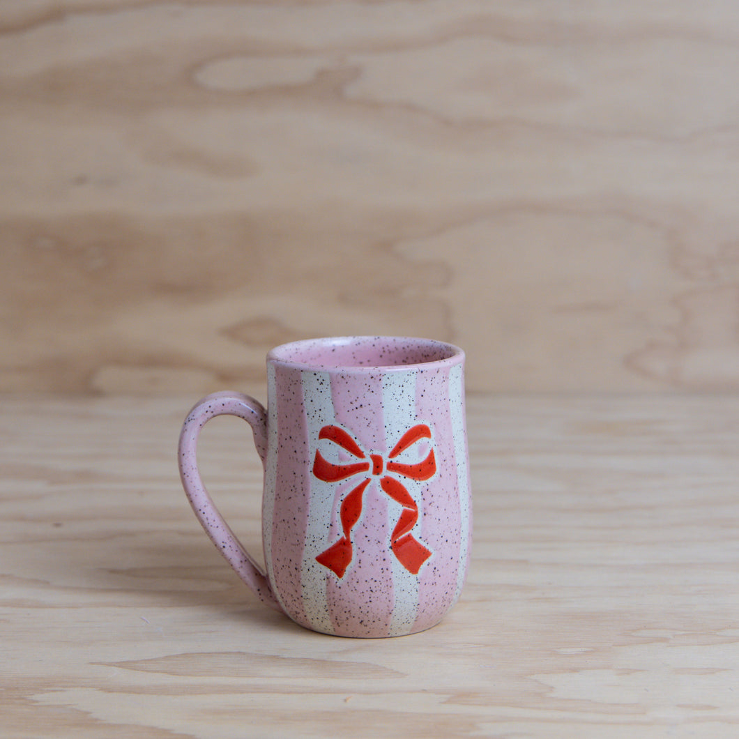 Pink Red Bow Mug