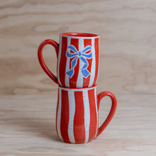 Load image into Gallery viewer, PRE-ORDER-Striped Bow Mug
