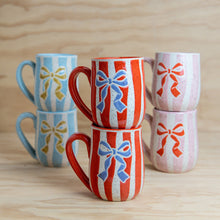 Load image into Gallery viewer, PRE-ORDER-Striped Bow Mug
