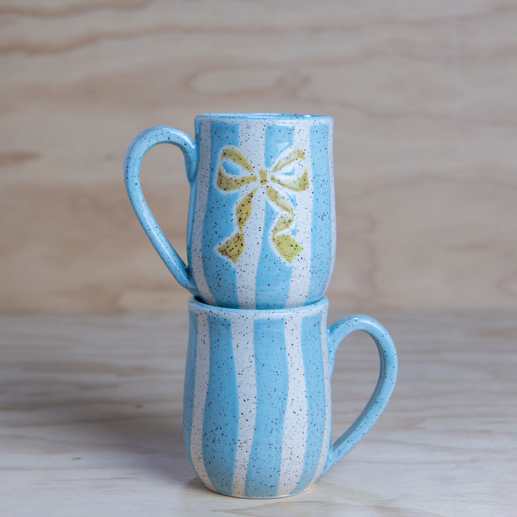 Blue Mustard Bow Mug