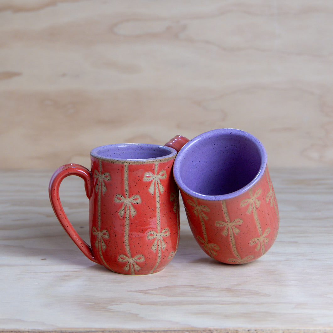 PRE-ORDER Red Purple Linked Bow Mug