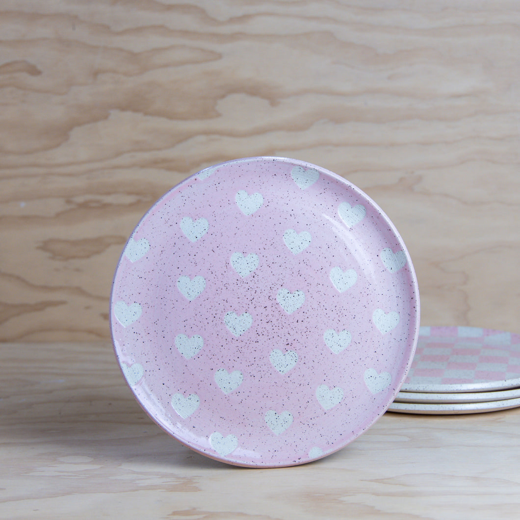 PRE-ORDER Solid Pink Heart Plate