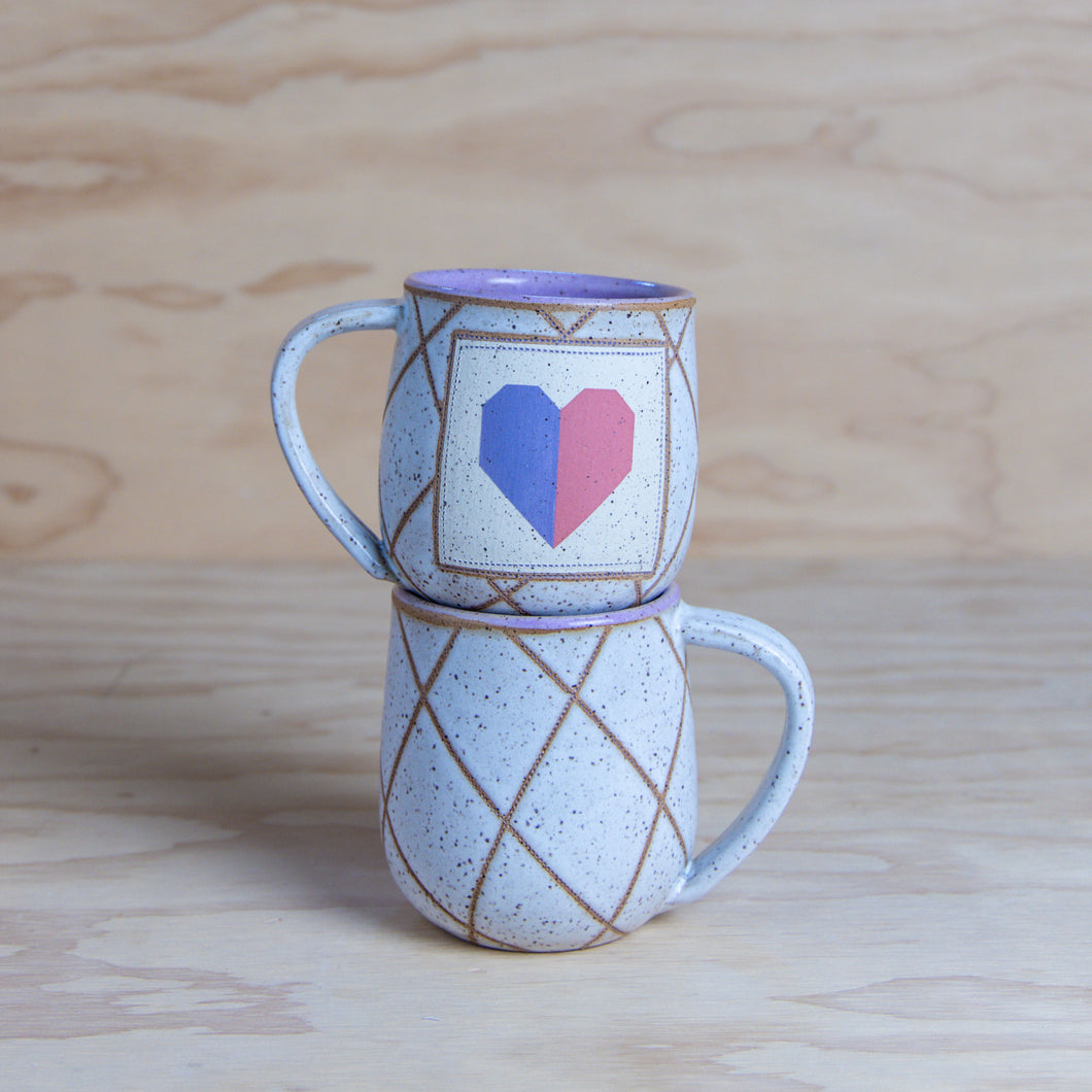 PRE-ORDER Quilted Heart Mug