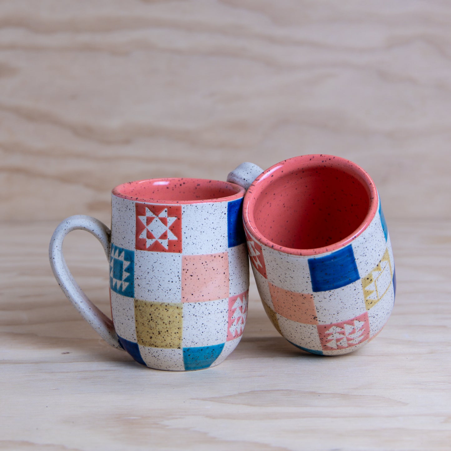 Checkered Patchwork Mug