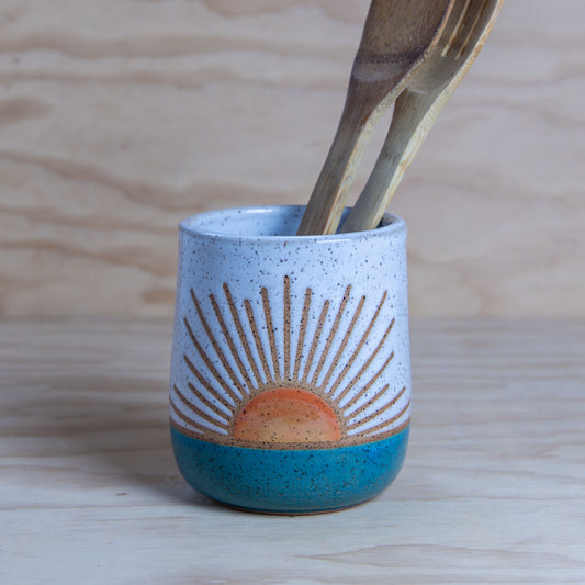 Ocean Sun Utensil Crock