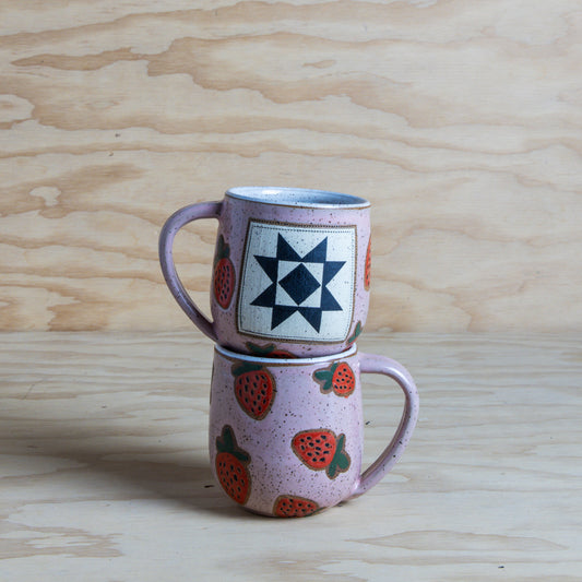 Strawberry Quilt Mug