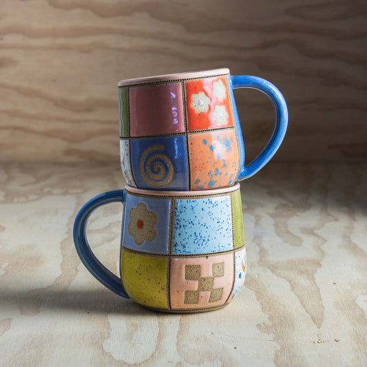 Retro Patchwork Mug