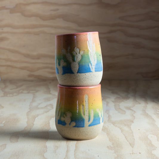 Desert Sunset Cactus Tumbler