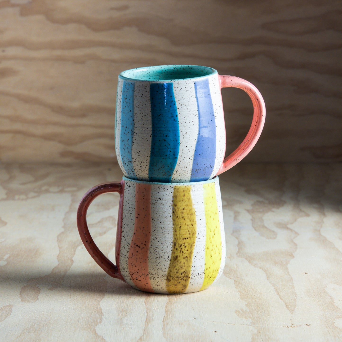 Wavy Stripe Pastel Rainbow Mug