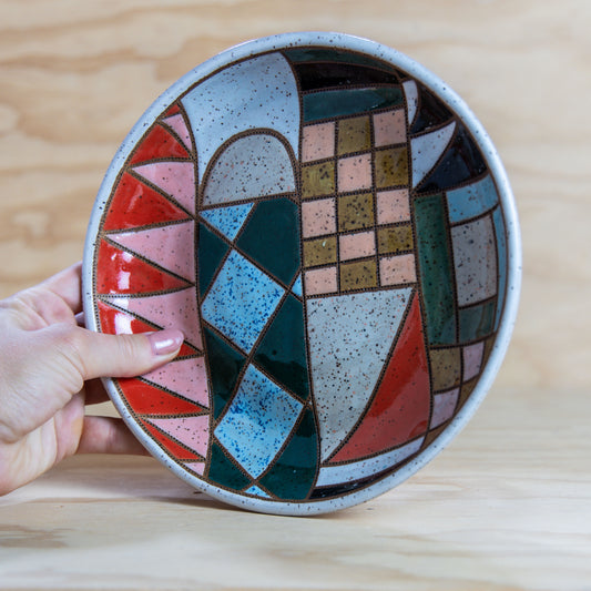 Improv Quilted Decorative Shallow Bowl-1