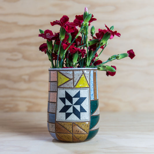 Improv Quilt Vase