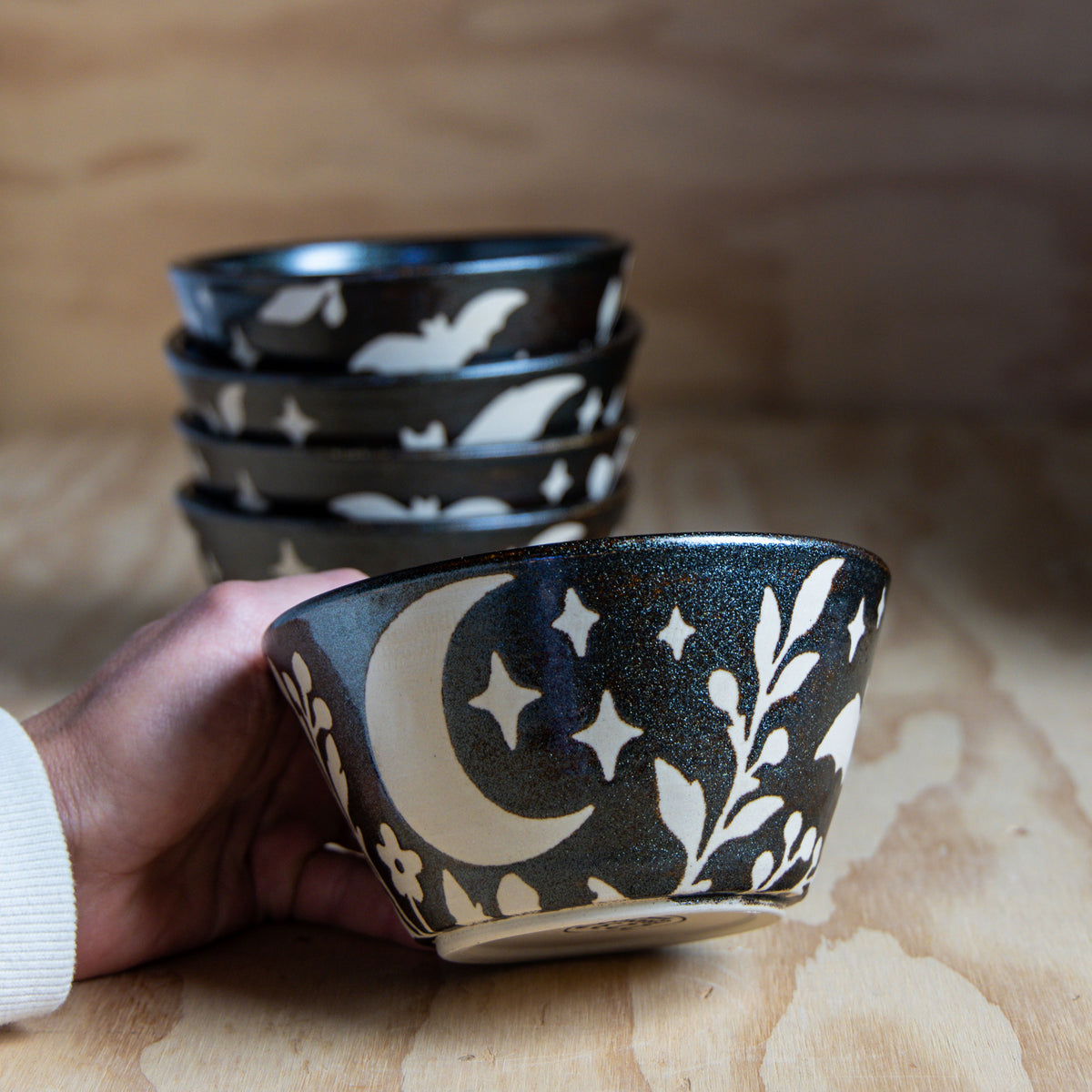 Moon and Bat Candy Bowl