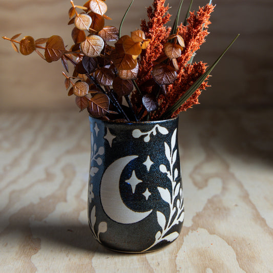 Moon and Bat Vase