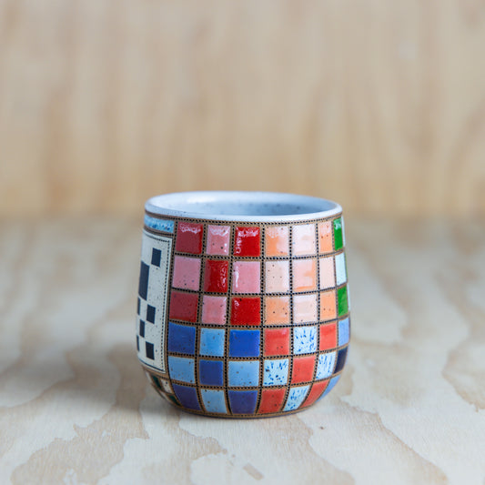 9 Patch Domino Block Quilted Mug