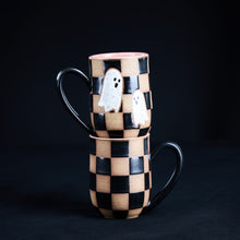 Load image into Gallery viewer, Checkered Black Ghost Mug
