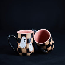 Load image into Gallery viewer, Checkered Black Ghost Mug
