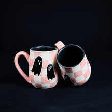 Load image into Gallery viewer, Checkered Pink Ghost Mug
