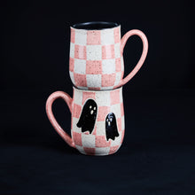 Load image into Gallery viewer, Checkered Pink Ghost Mug
