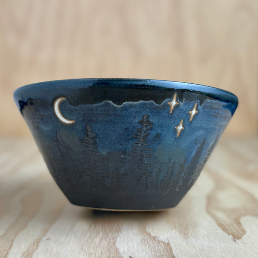 Midnight Pines Medium Serving Bowl
