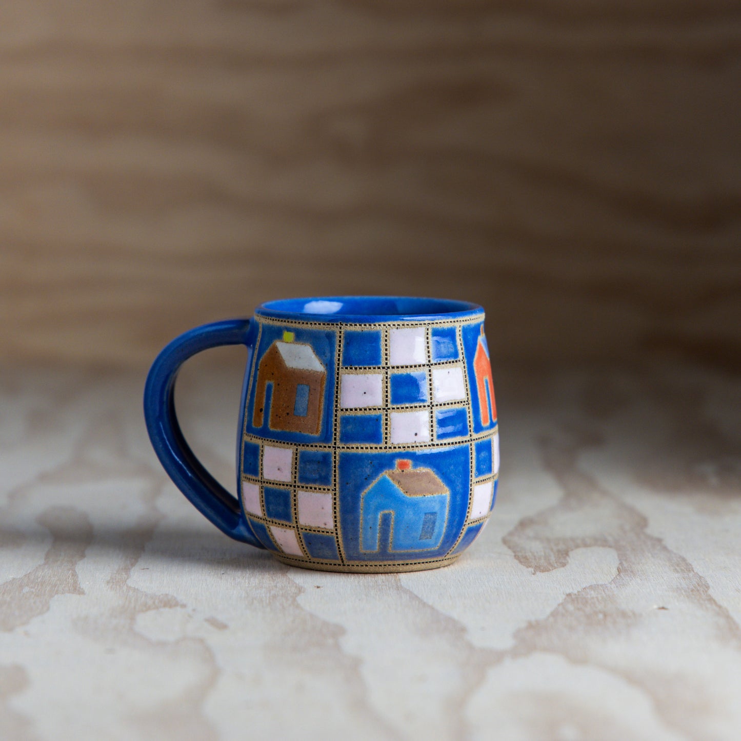 9 Patch House Mug-Blue