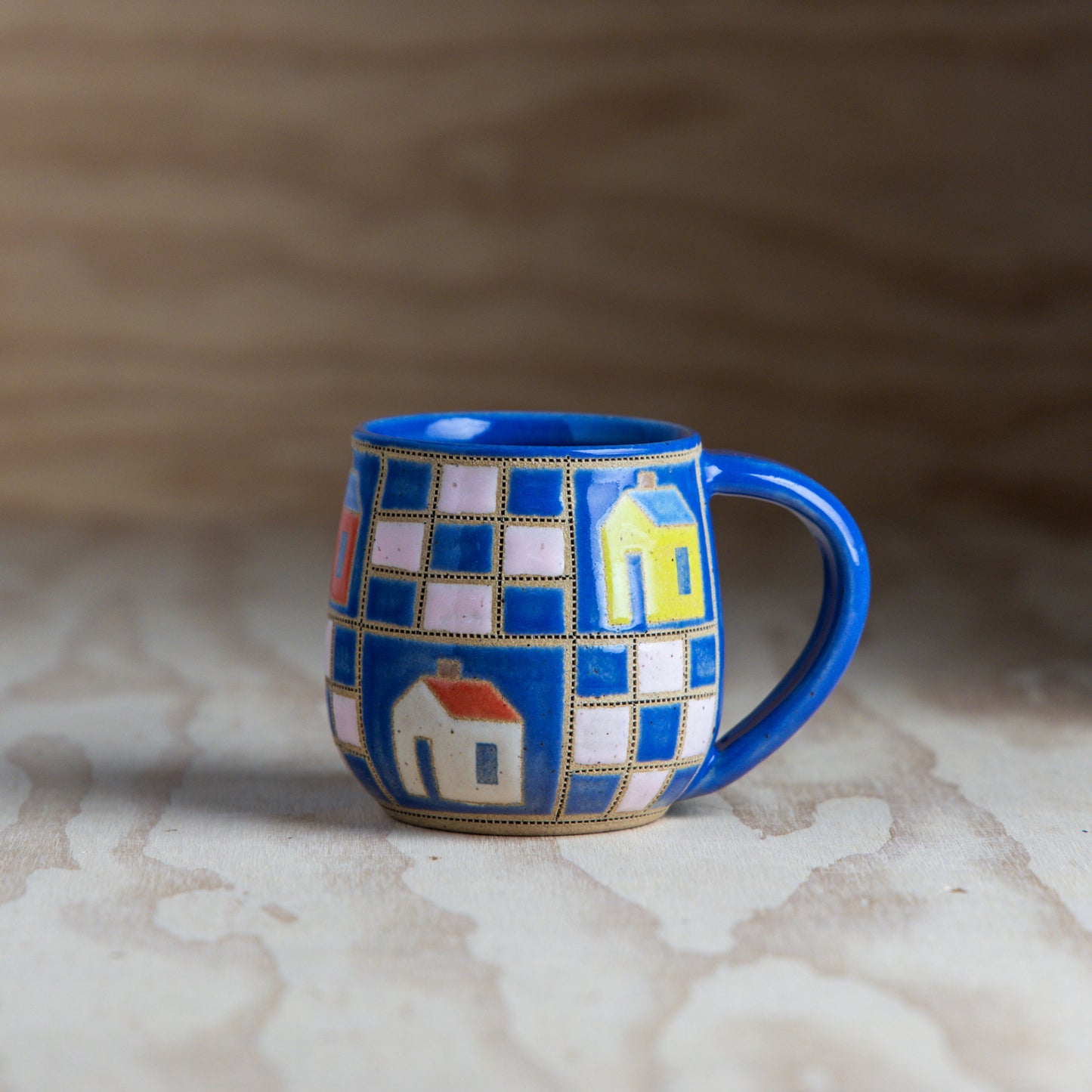 9 Patch House Mug-Blue